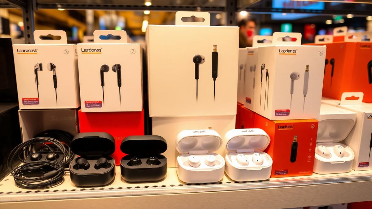 Earphones and headphones on the shelf, Sajj Fone Doctor, Duke Street Hill