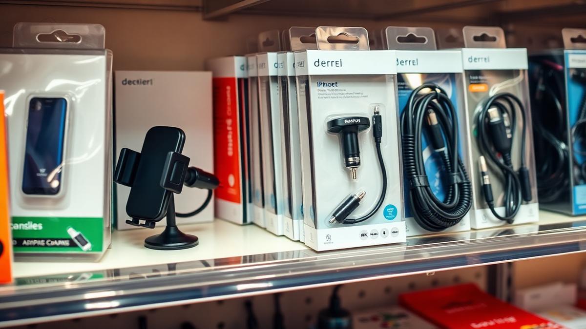Car accessories on the shelf, Sajj Fone Doctor, Duke Street Hill