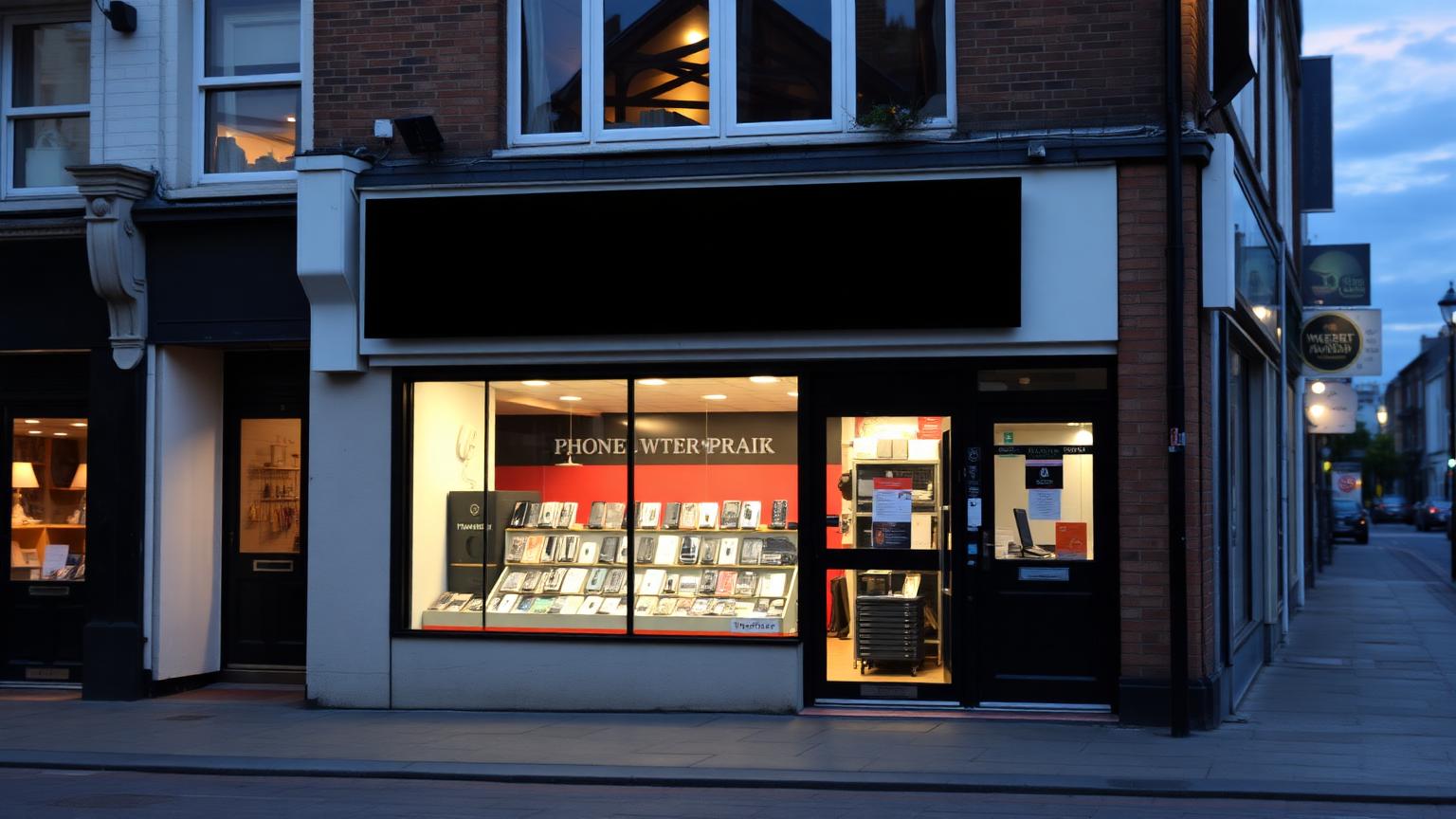 Shopfront on Duke Street Hill seen from the pavement